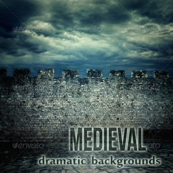 Medieval Wall Dramatic Backgrounds