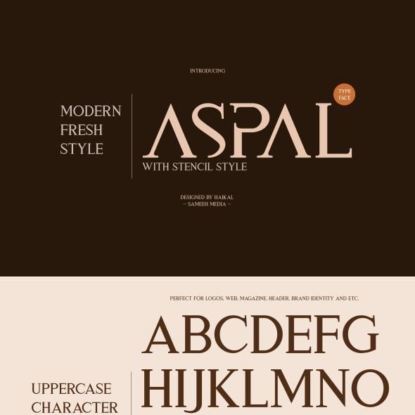 Aspal Typeface Font