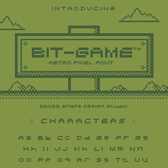 Bit Game - Retro Pixel Font