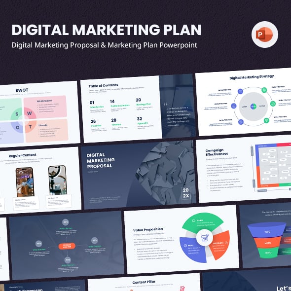 Digital Marketing Plan Proposal Powerpoint