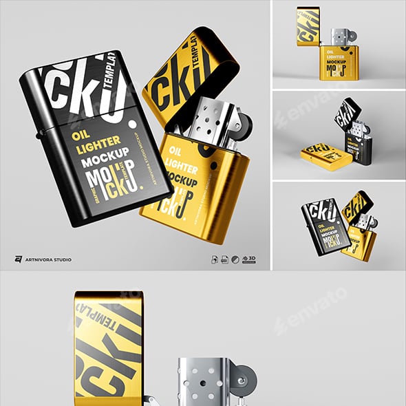 Oil Lighter Mockup Sets