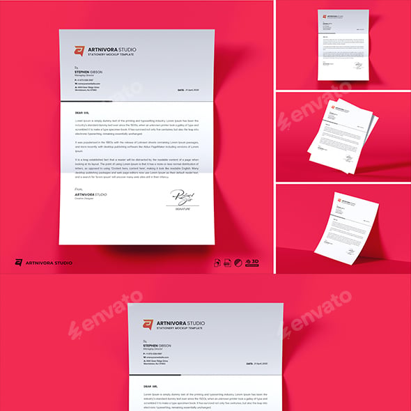Letterhead Mockup Sets