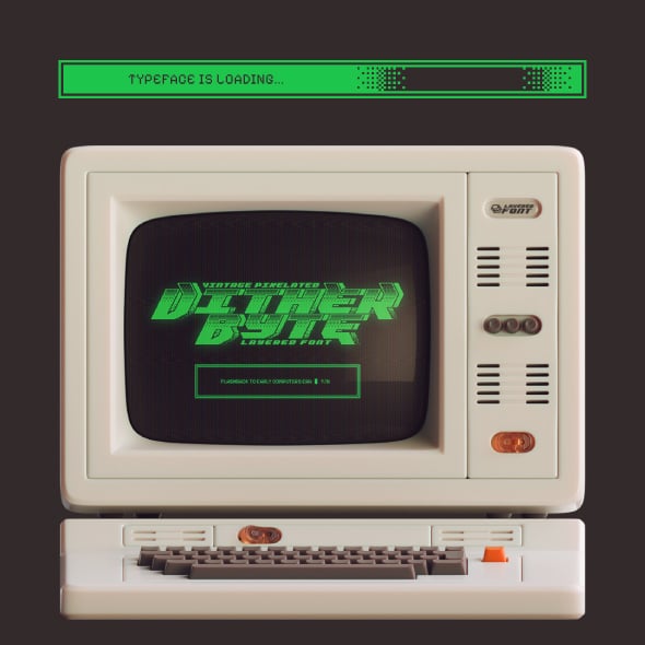 Dither Byte - Vintage Pixel Font
