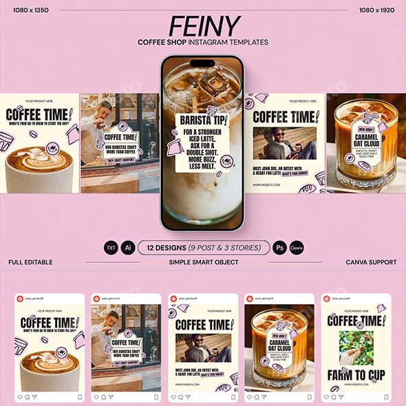 Coffee Shop Instagram Templates