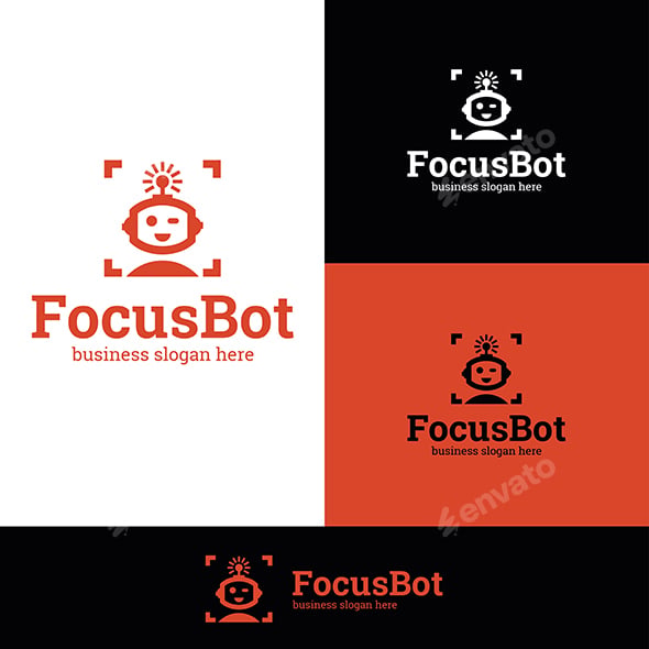Focus Bot - Robot Head in Camera Frame Viewfinder