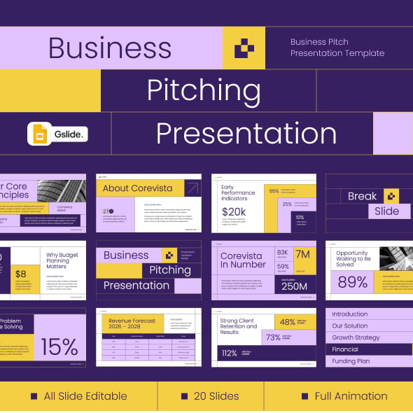 Business Pitch Google Slides Template