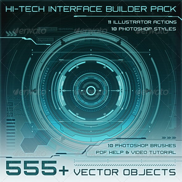 Hi-Tech Interface Builder Pack