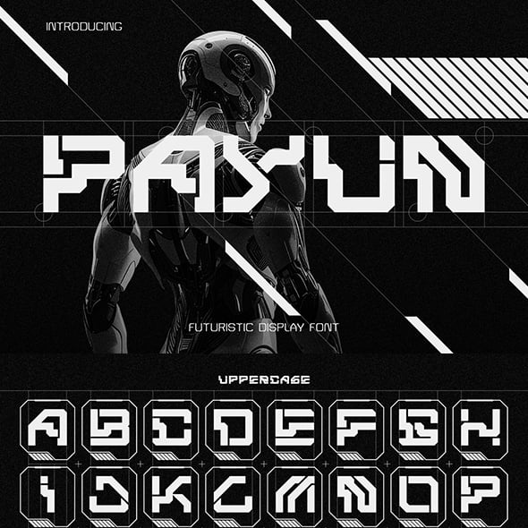 Payun - Futuristic Display Font
