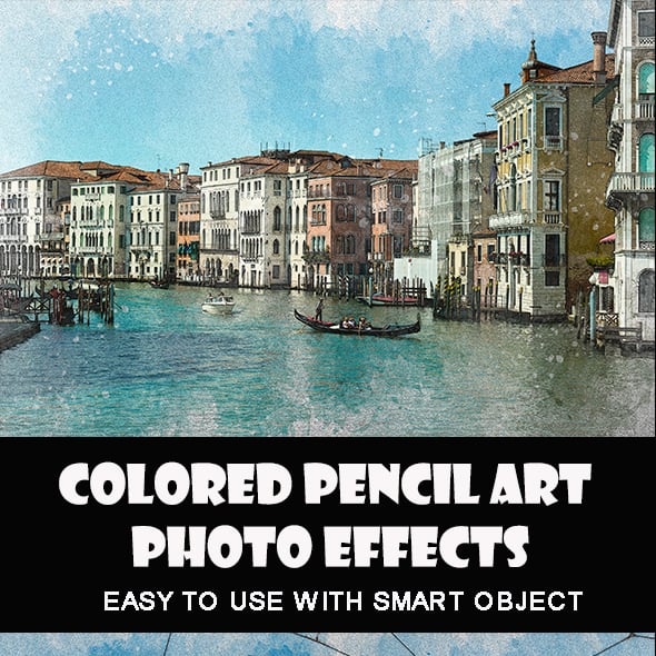 Colored Pencil Art Photo Effects