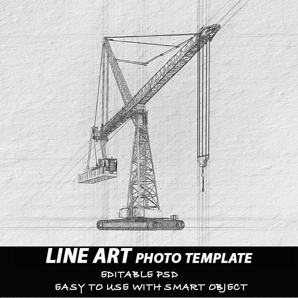 Line Art Photo Template