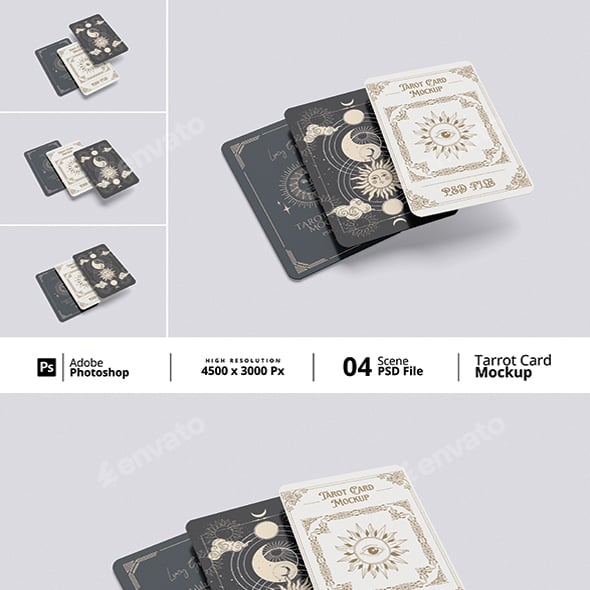 Tarrot Card Mockup Bundle Set