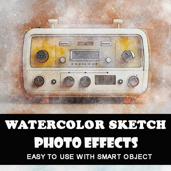 Watercolor Sketch  Photoshop Effects