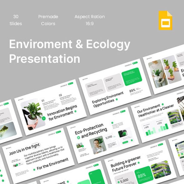 White Green Modern Environment & Ecology Google Slides