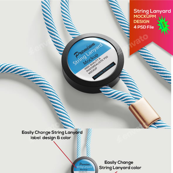 String Lanyard Mockup
