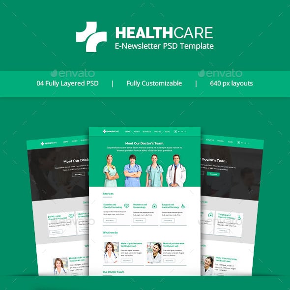 Healthcare | E-Newsletter PSD Template 