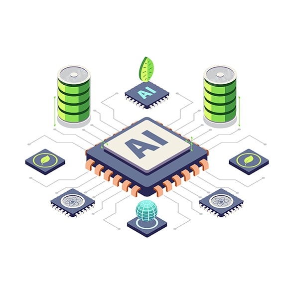 Isometric Low-Power AI Chip with Sustainable Technology Components