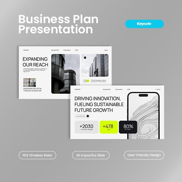 White Neon Green Modern Business Plan Presentation