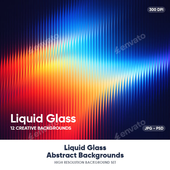 Liquid Glass Abstract Backgrounds