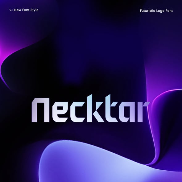 Necktar – Futuristic Logo Font