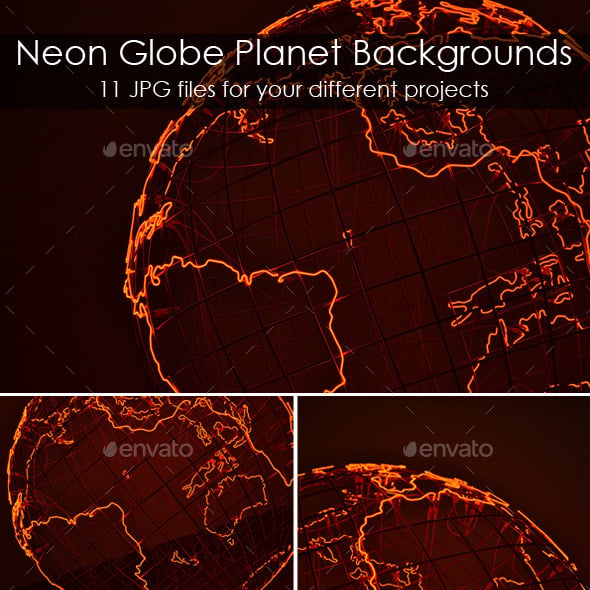 Neon Globe Planet Backgrounds