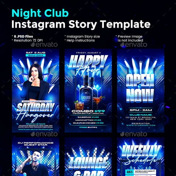 Night Club Instagram Story Template