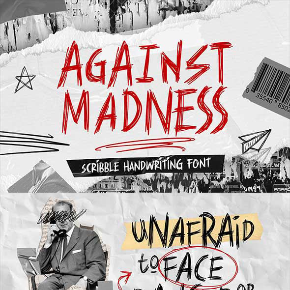 Against Madness – Scribble font