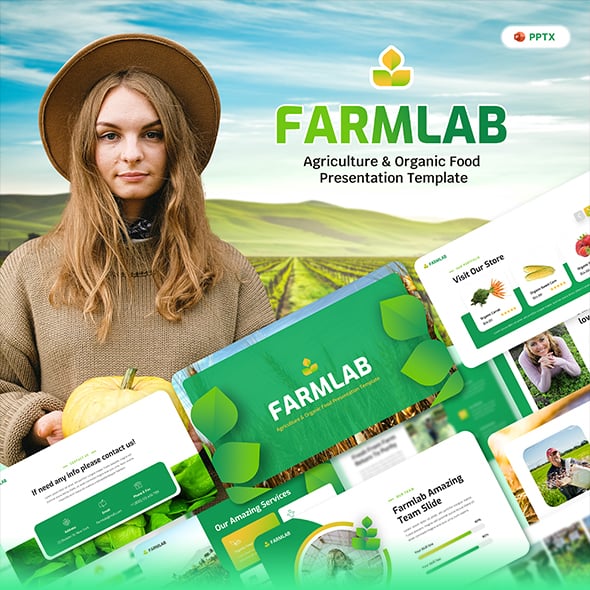 Farmlab - Agriculture & Organic Food PowerPoint Presentation Template