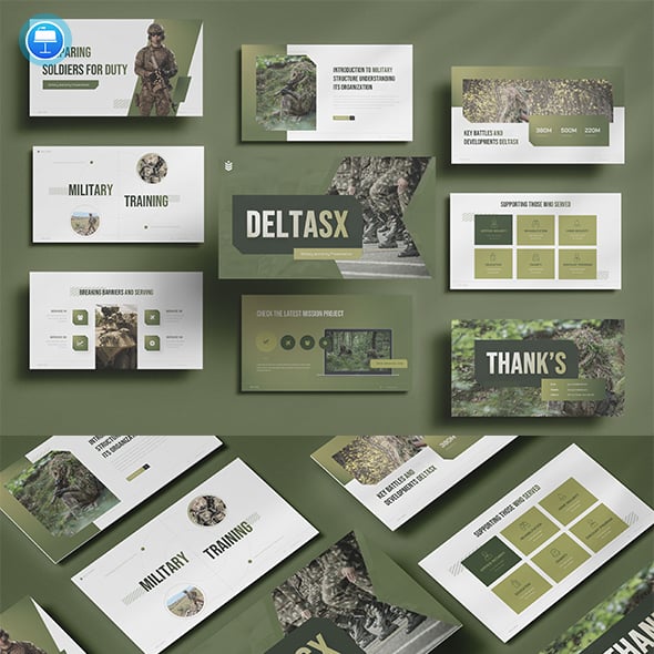 Deltasx - Military & Army Keynote Presentation Template