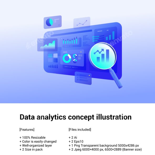 Data analytics concept illustration