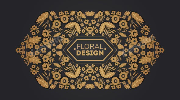 Golden Floral Paper Cut Frames