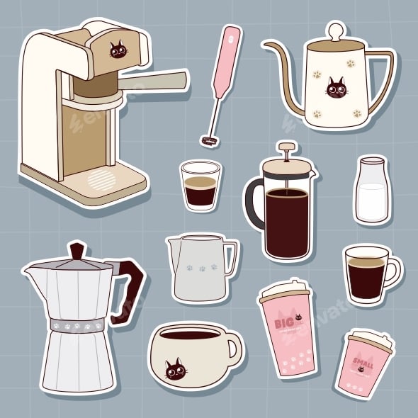 Cute Cat Coffee Maker Kit