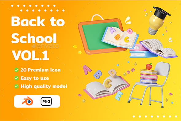 3D Back to school vol.1