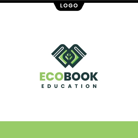 Eco Book Logo Template