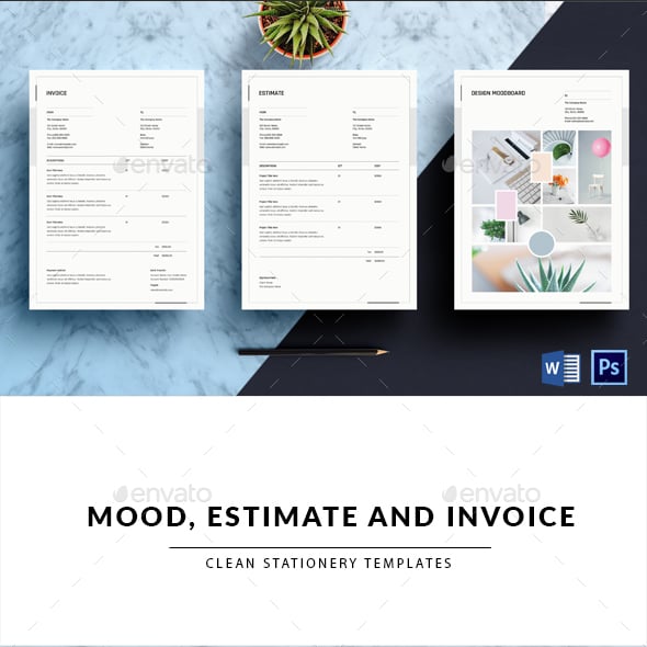 Mood Board | Estimate and Invoice Template