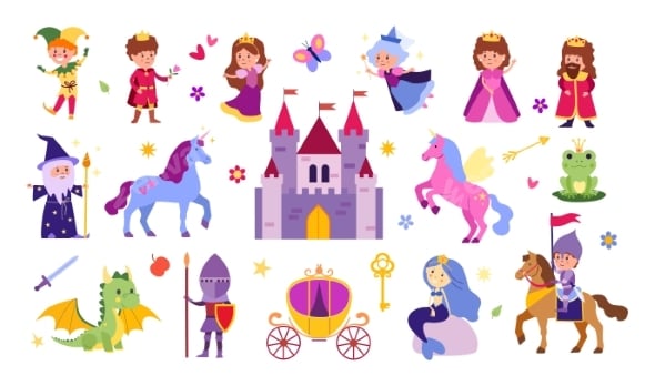 Fairy Tale Characters and Objects Set