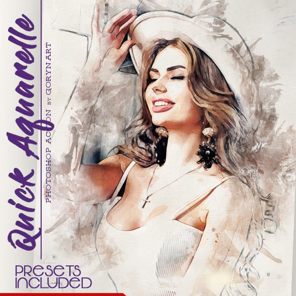 Quick Aquarelle Photoshop Action