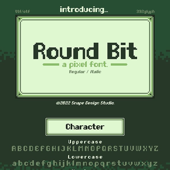 Round Bit - Pixel Font