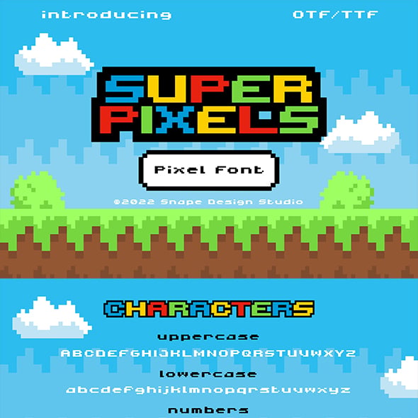 Super Pixels - Pixel Font