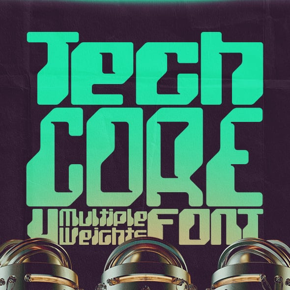 TechCore - Vintage Cyber Font