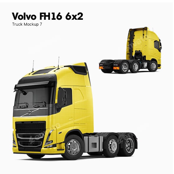 Volvo FH16 Truck Mockup