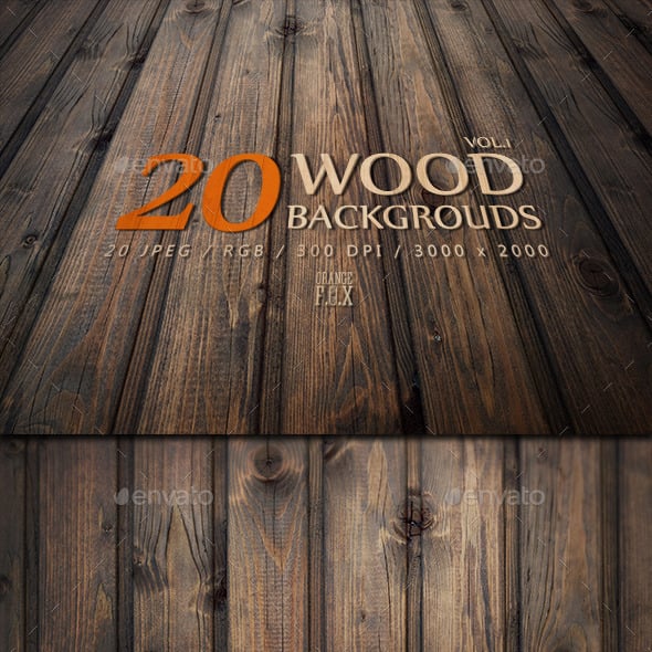 20 Wood Backgrounds - VOL.1